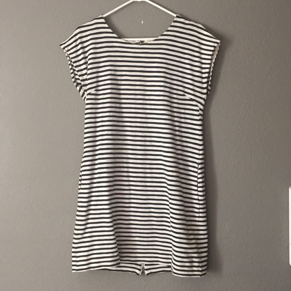 Madewell Zip Back Stripe Dress